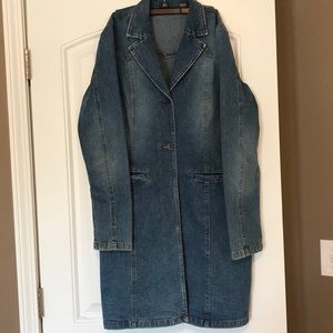 Long denim jacket